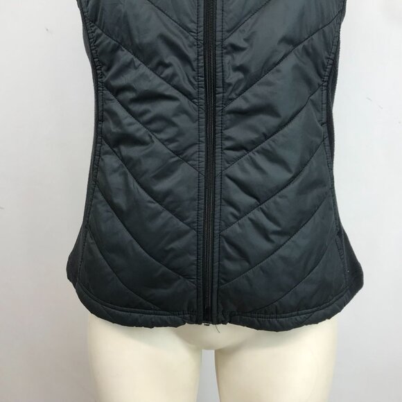 COLUMBIA -WOMEN'S XS - BLACK QUILTED FULL ZIP POLYESTER VEST - Picture 3 of 8